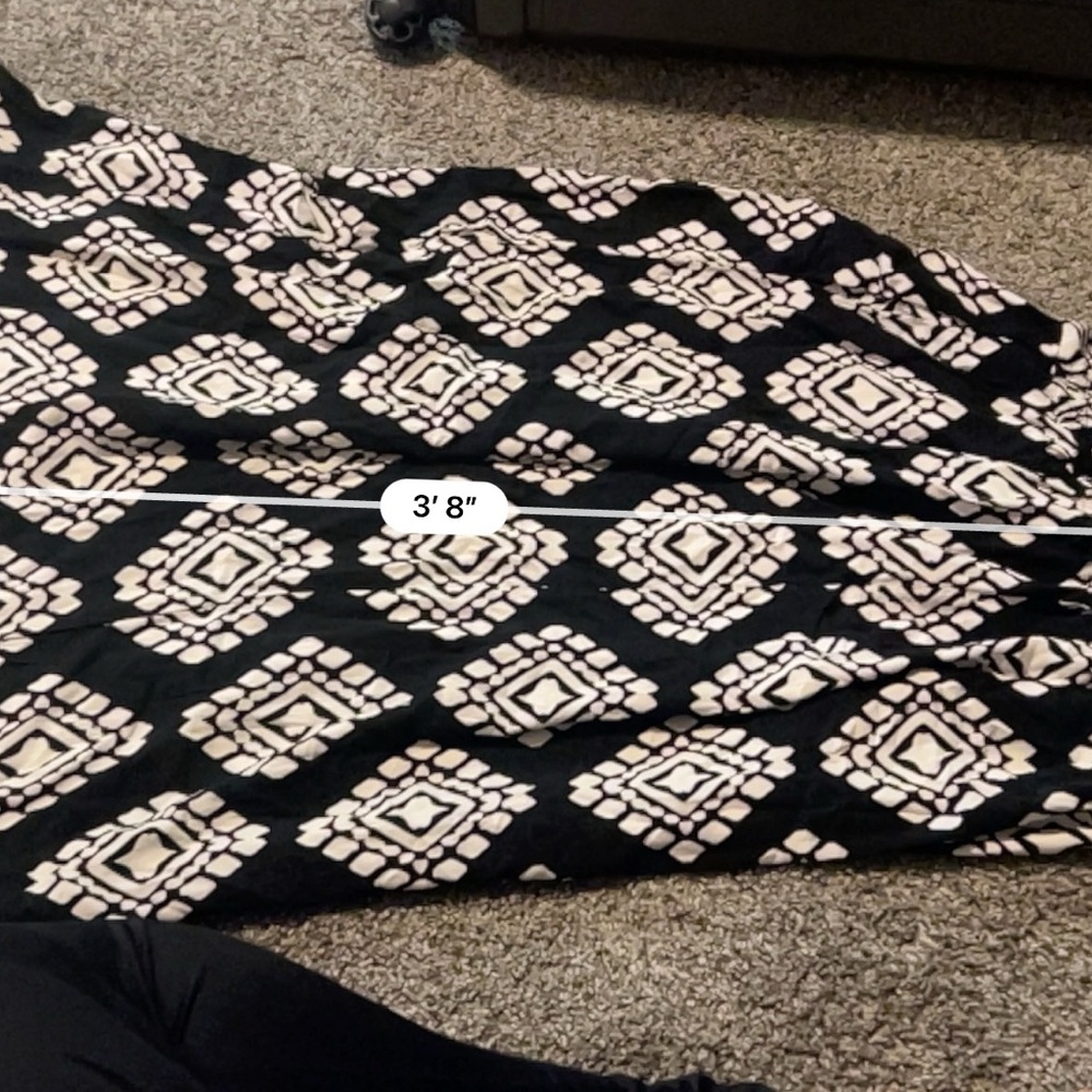 Black and White Geometric Patterned Blanket